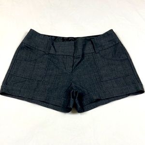 Maurices women’s I am smart, dark gray hemmed dress shorts, size 13/14